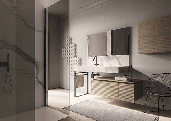 Badezimmer in warmen Braun ung Beigetönen - neu renoviert für Kunden in Oberösterreich und Salzburg - gestaltet von GG-Baddesign, aus dem Mondseeland