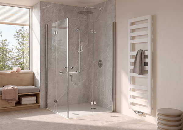 Neues Badezimmer - Badewanne raus neue Dusche rein - saniert von GG Baddesign für einen Kunden im Mondseeland